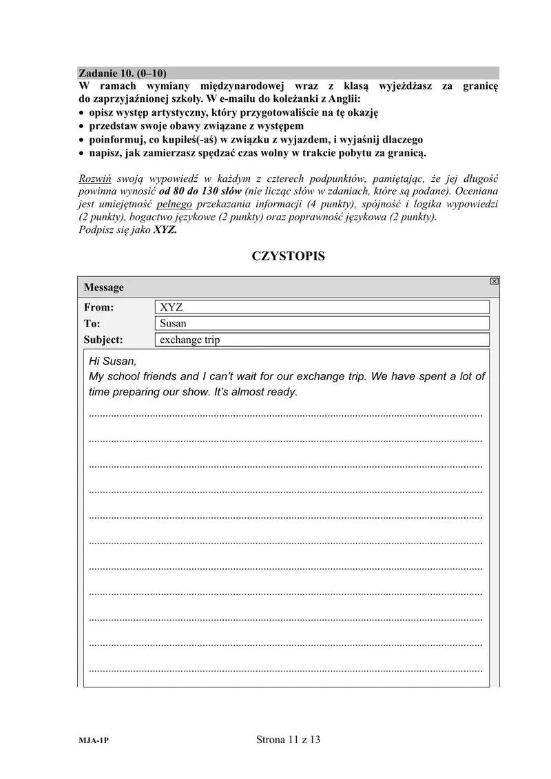 Wymagania egzaminu maturalnego z angielskiego